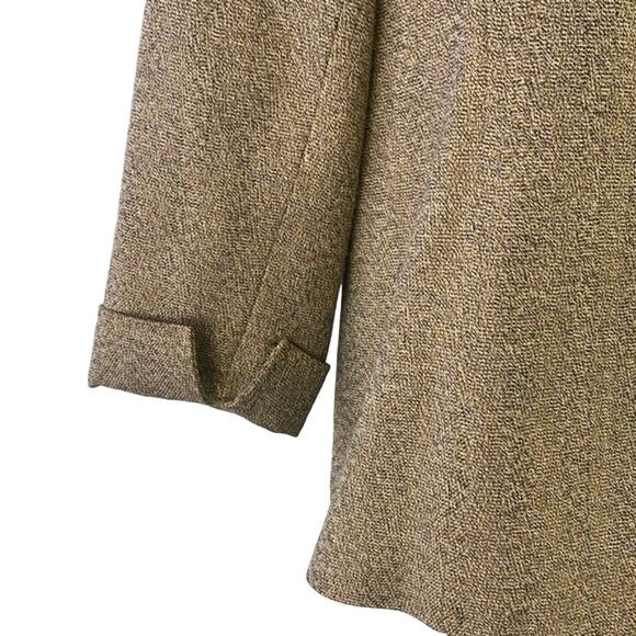 Jasper And Co. Stand Up Collar Tans Three Button Up Rolled Cuff Blazer 10 Petite - Picture 7 of 15